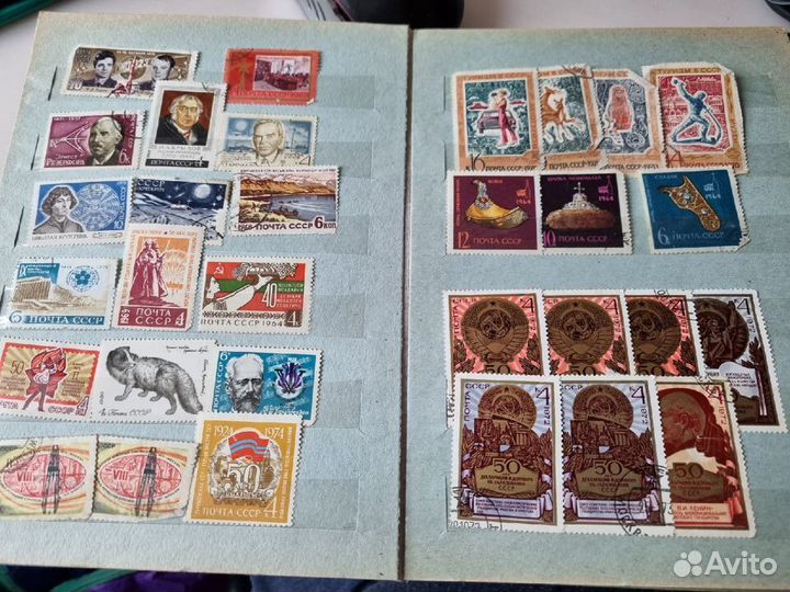 Много разных почтовых марок