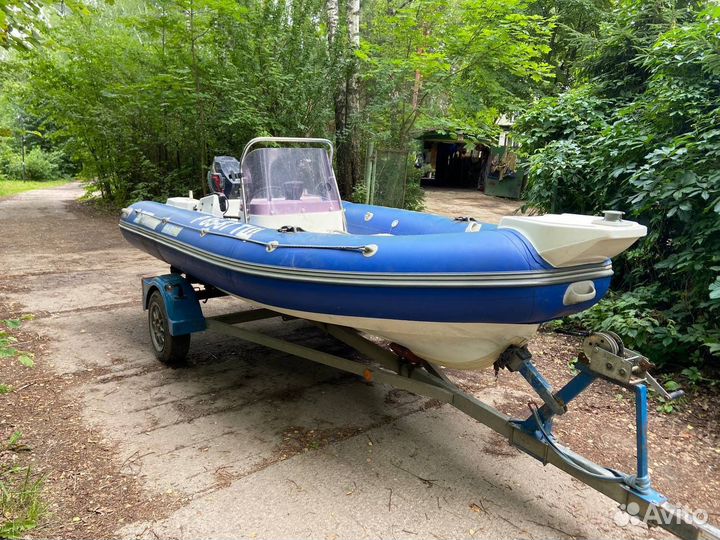 Лодка риб skyboat 440rd и tohatsu 40 с прицепом