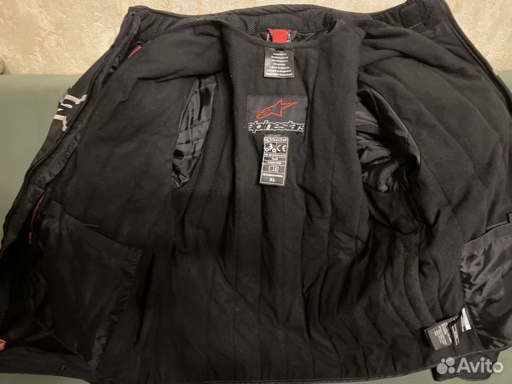 Мотокуртка кожаная мужская 52