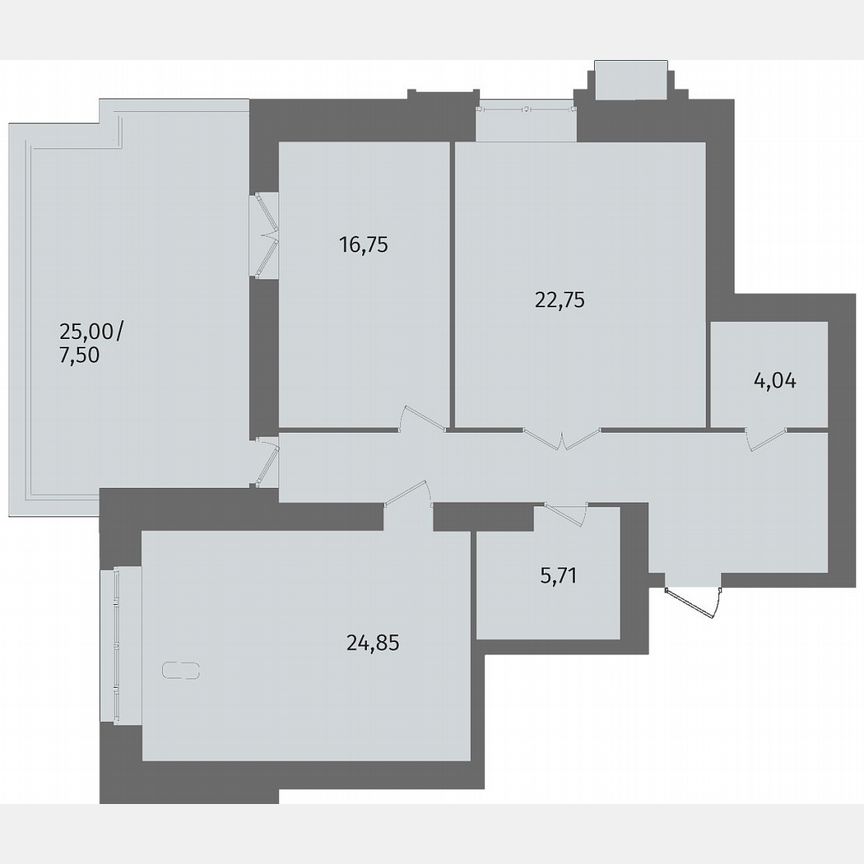 2-к. квартира, 98,6 м², 12/13 эт.