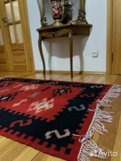 Старинный килим ручной работы, маленький коврик