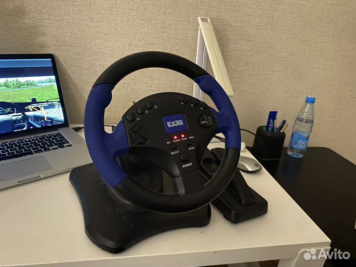 Игровой руль с коробкой передач