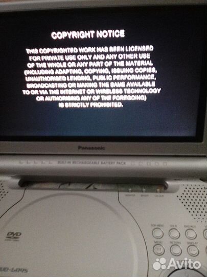 Портативный DVD panasonic с экраном