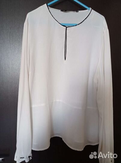 Блуза белая Zara 48,50