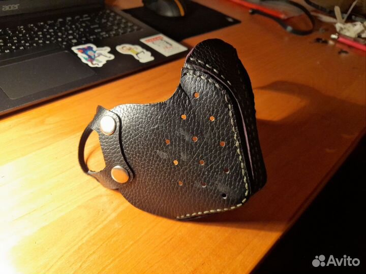 Маска + очки (гогглы) из натуральной кожи