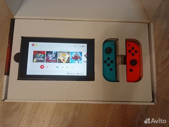 Nintendo switch v2 прошитая + SD карта 128Гб