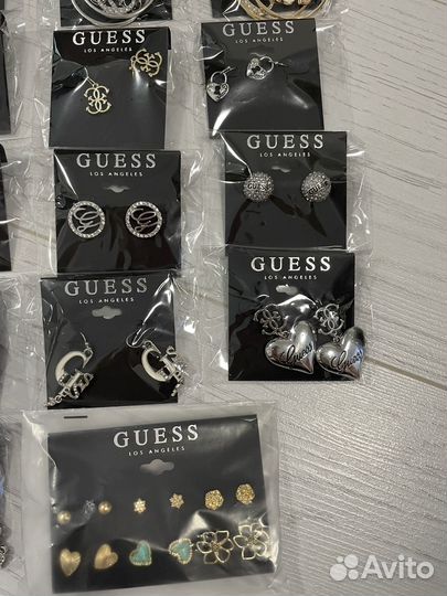 Серьги,браслеты, подвески с цепью guess
