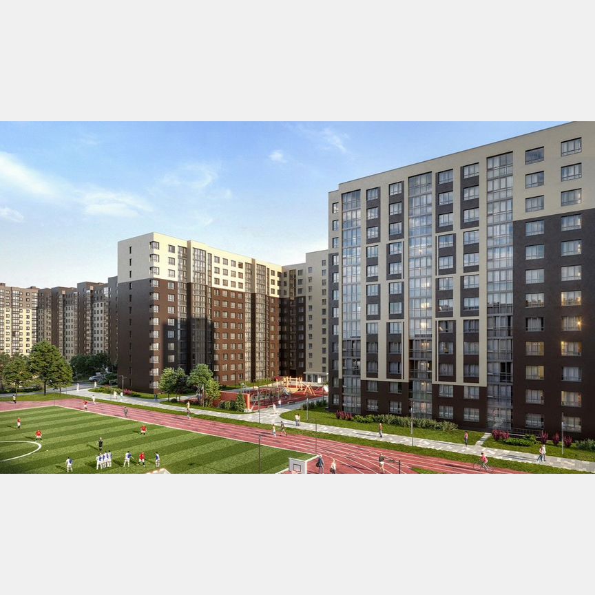 2-к. квартира, 61,8 м², 10/12 эт.