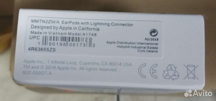 Наушники apple earpods lightning