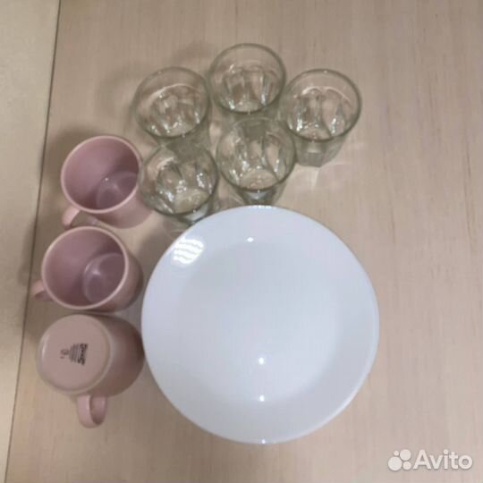 Стаканы кружки тарелки IKEA
