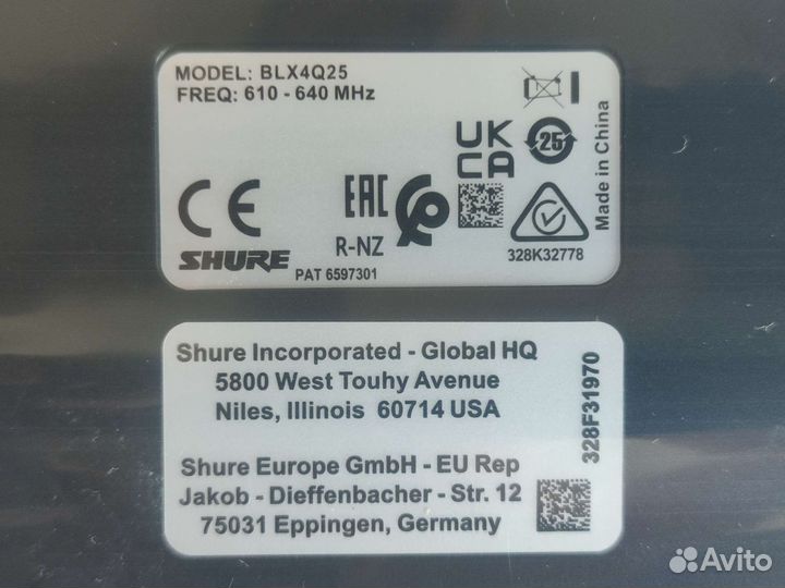 Радиомикрофоны Shure Blx24 Beta58A новые в коробке