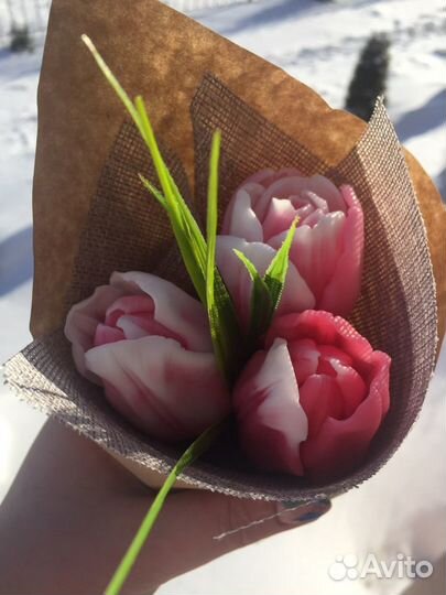 Букет цветов из мыла