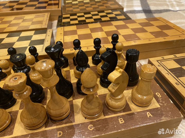 Шахматы большие 40х40 см, деревянные фигуры