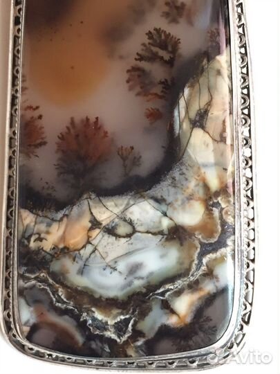 Бронь Комплект серебро агат