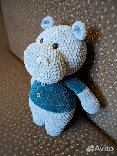 Игрушка вязаная - Бегемот