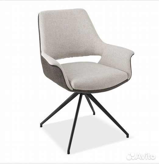 Стул поворотный Ruth бежево-коричневого цвета