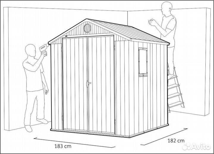 Сарай Keter Darwin 6x6 (183 x 182 x 218 см)