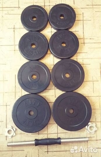 Гантели разборные штанга 15кг+15кг