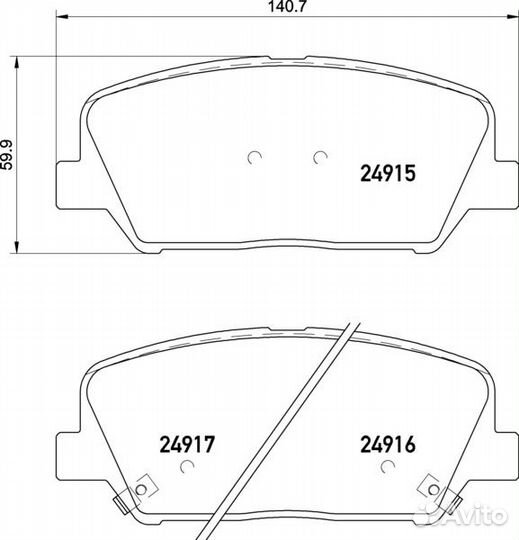 Колодки тормозные передние