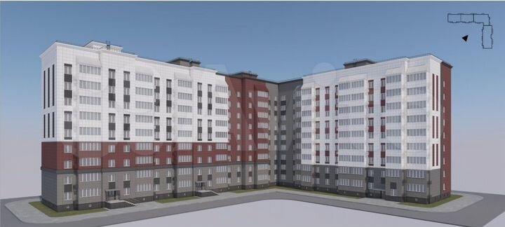 2-к. квартира, 54,4 м², 7/9 эт.