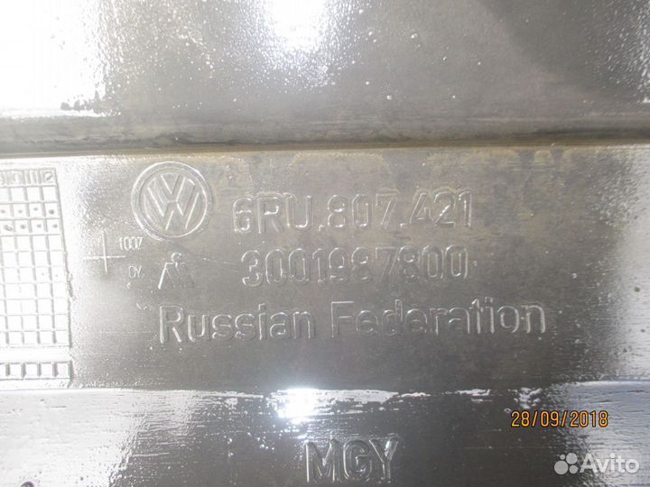 Бампер задний VW Polo Фольксваген Поло 6RU807421