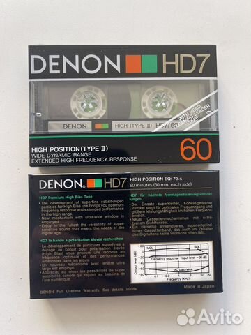 Аудиокассеты denon HD7 купить в Санкт-Петербурге | Электроника | Авито