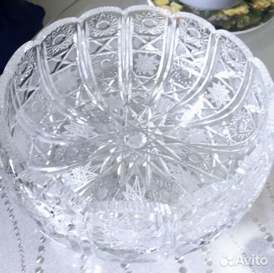 Хрустальная ваза для фруктов, Чехия