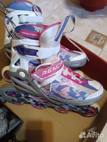 Ролики коньки детские раздвижные размер 36-41