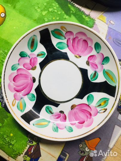 Большое блюдце вербилки посуда СССР