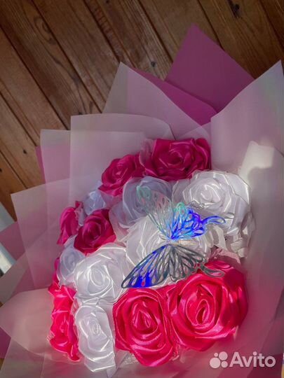 Букет из атласных лент