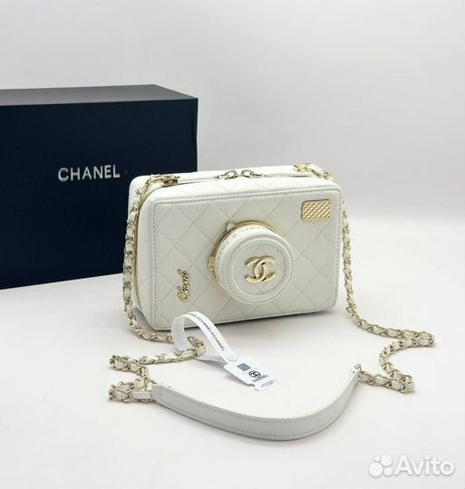 Сумка белая Chanel CC Camera новая Люкс