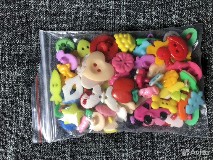 Пуговицы декоративные для поделок пакетом