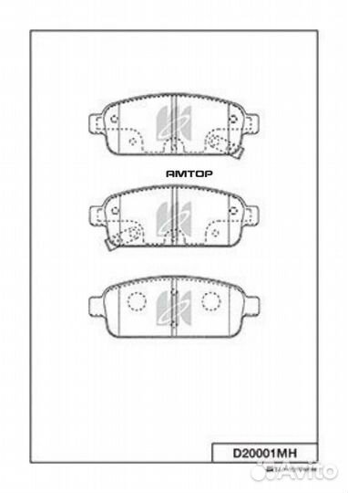Kashiyama D20001MH Колодки тормозные дисковые Kash