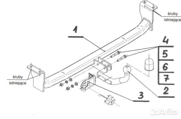 Фаркоп Toyota Corolla седан E12 2002-2007