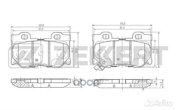 Колодки торм. диск. задн. Infiniti FX 30d 37 50