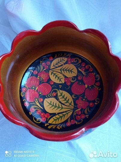 Хохлома ваза для фруктов