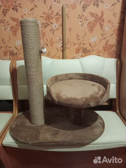 Когтеточка с лежанкой новая