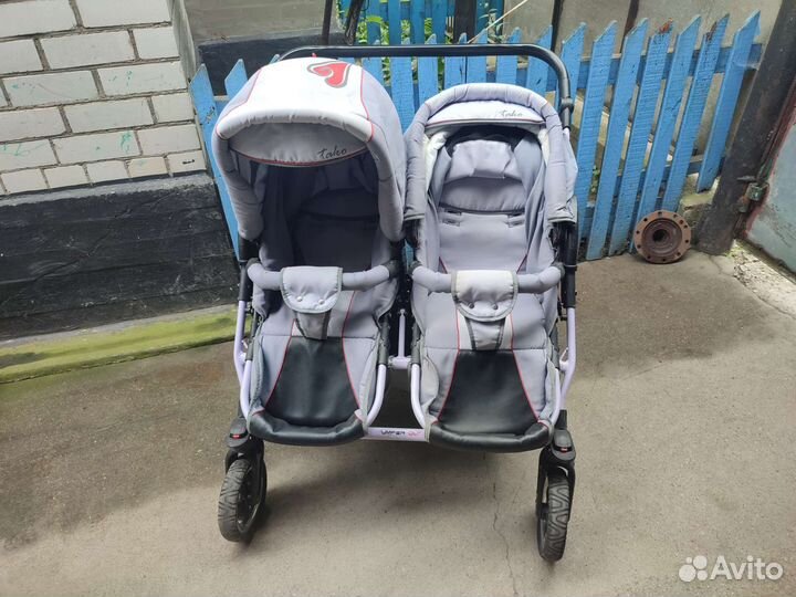 Детская коляски для двойни 2 в 1