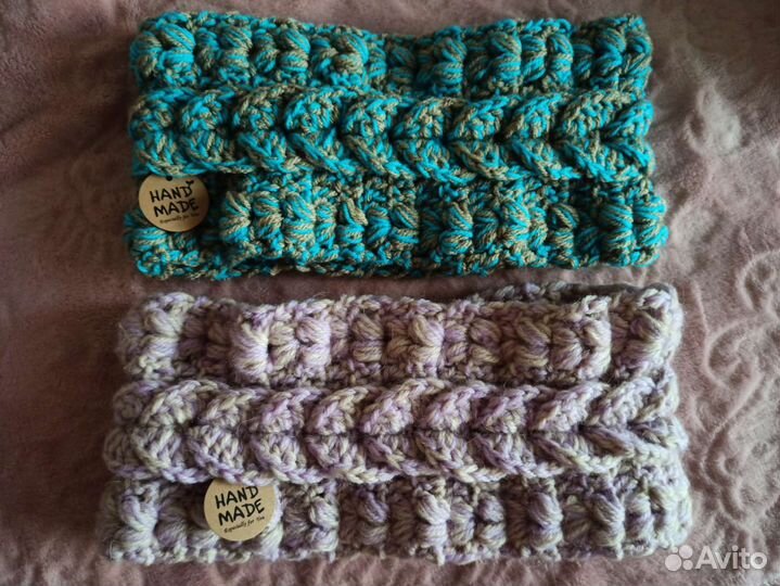 Повязки на голову вязаная