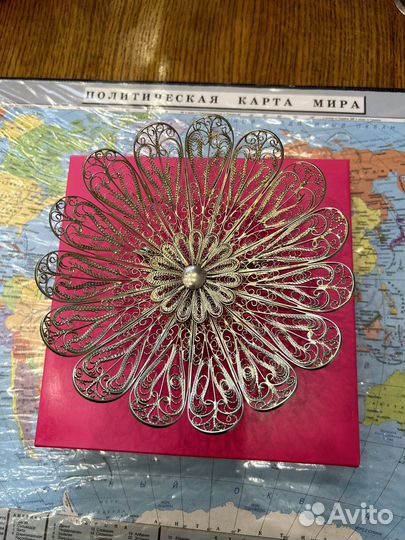 Конфетница, салфетница скань филигрань