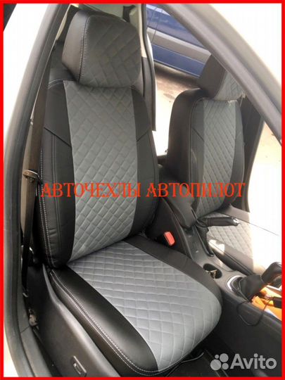 Чехлы Автопилот Renault Megane 3 из экокожи Ромб