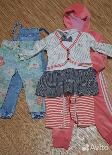 Вещи пакетом на девочку 74 80 86