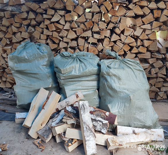 Дрова в мешках берёзовые