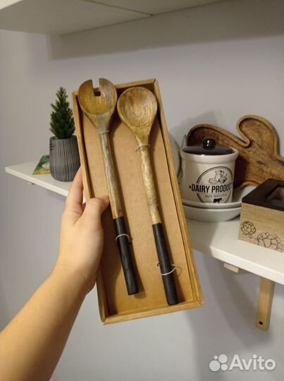 Новые Приборы для салата из дерева манго