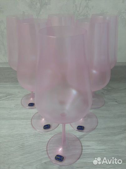Bohemia Crystal бокалы розовые Новые