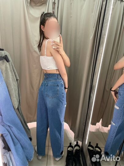 Джинсы женские широкие