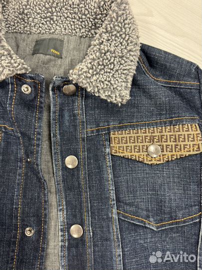 Джинсовая куртка утепленная Fendi