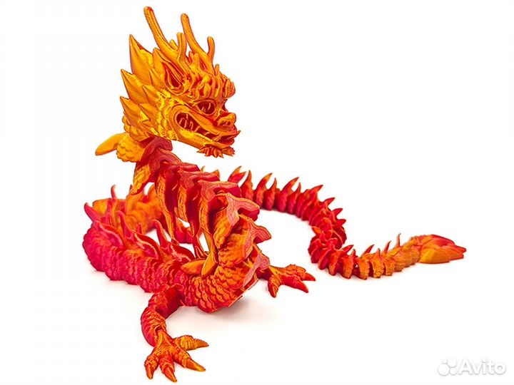 Дракон Императорский, подвижный,55см.RedYellow