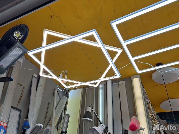 Светильник рамочный 60см60см 65ват