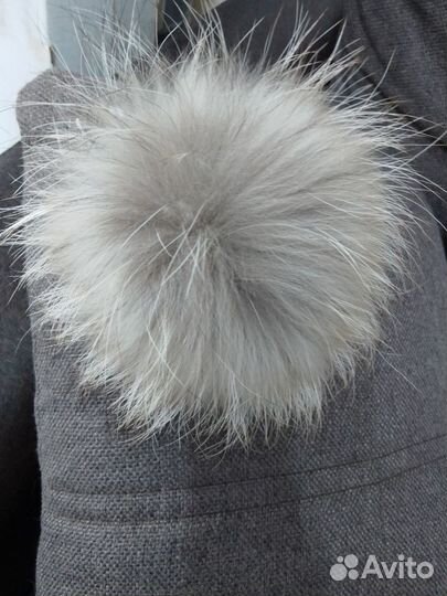Помпон меховой натуральный енот финский